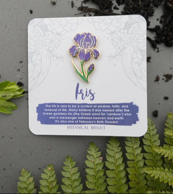 Enamel Iris Pin - Image 2
