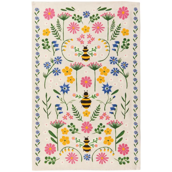Garden Bee Dishtowel